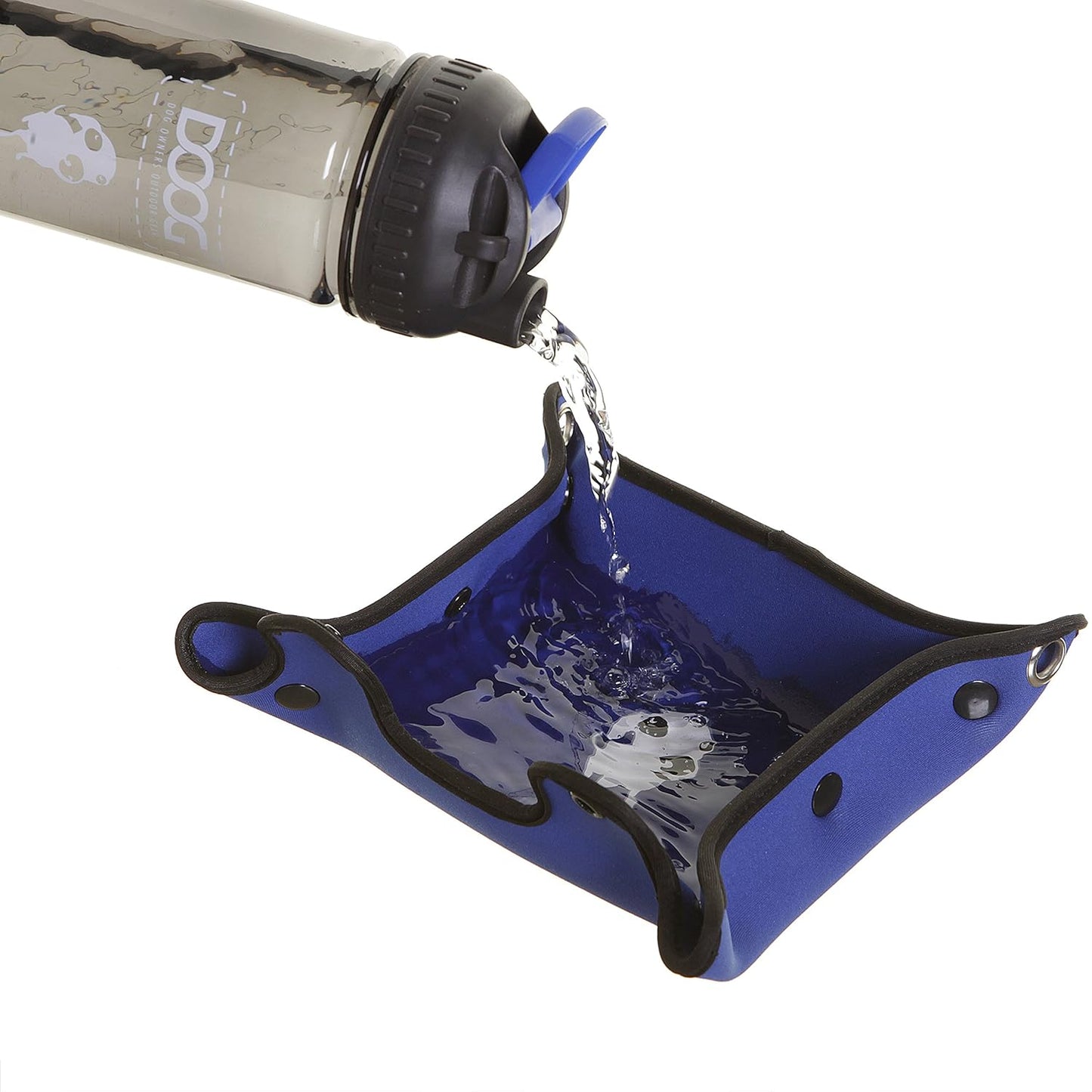 DOOG 3-in-1 Water Bottle & Bowl - Blue