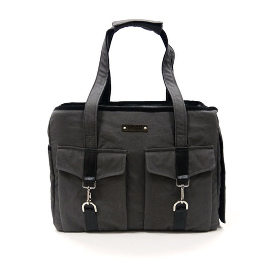 Dogo Pet Fashions Buckle Tote V2 Pet Carrier Bag - Charcoal