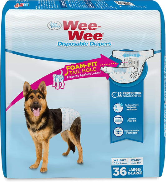 Four Paws Wee Wee Disposable Diapers Large