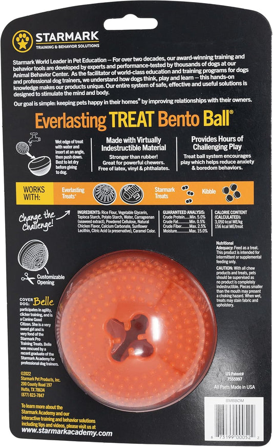 Starmark Everlasting Treat Bento Ball Tough Dog Stimulated Toy - Medium(under 40 pounds)