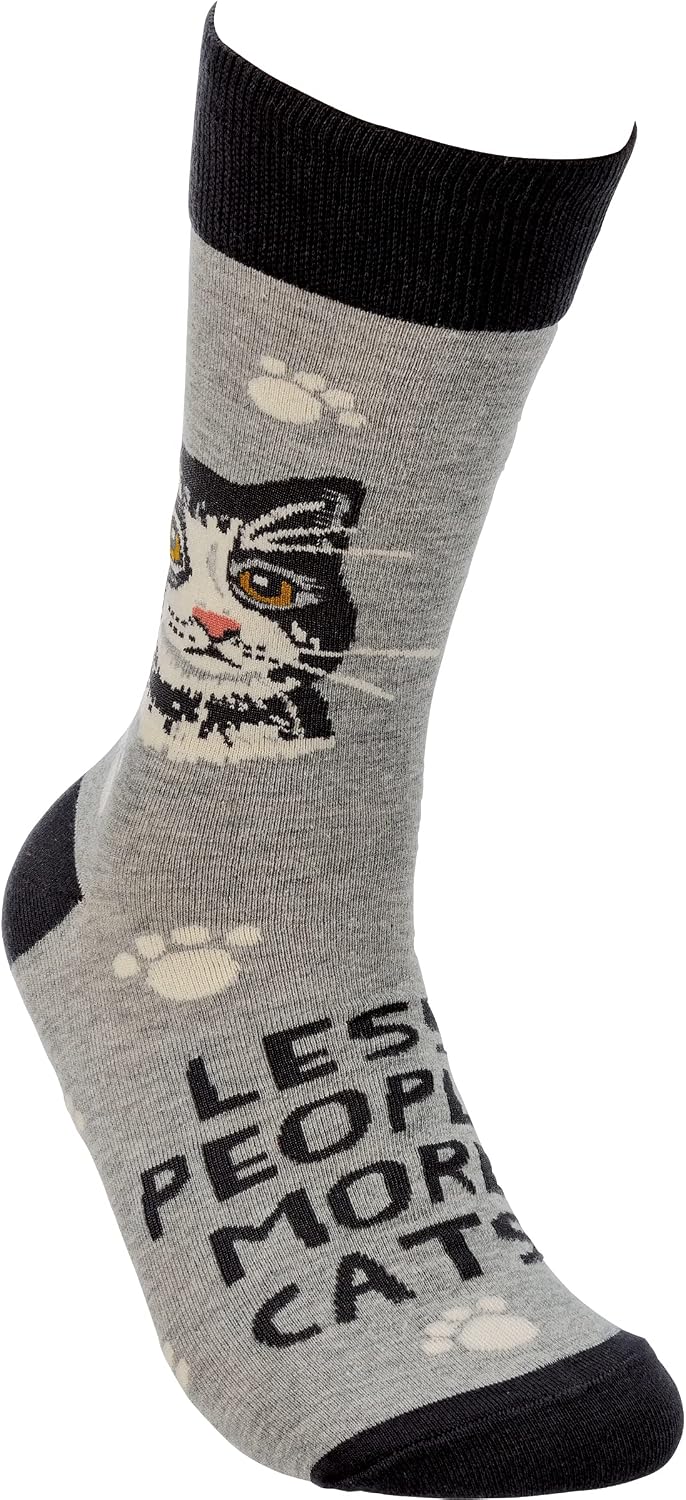 Primitives by Kathy Less People More Cats Colorful Socks