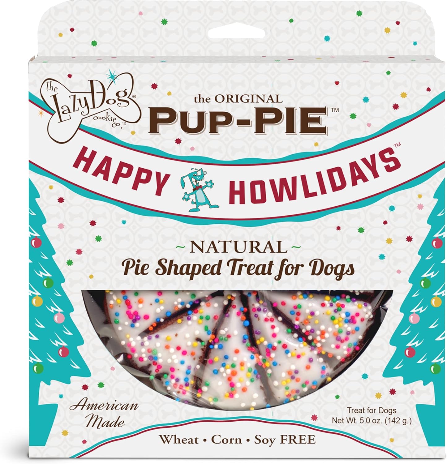 Lazy Dog Cookie Co. Happy Howlidays 6" Pup-Pie