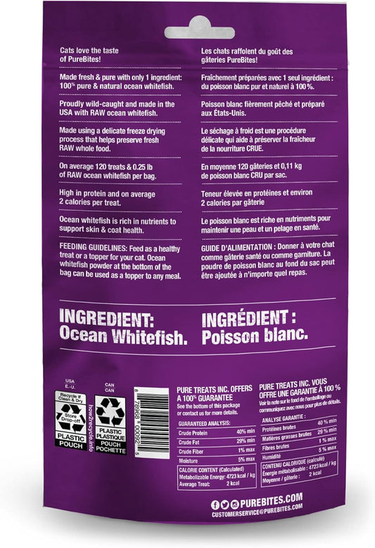 PureBites Freeze Dried Ocean Whitefish for Cat Treats - 0.70oz