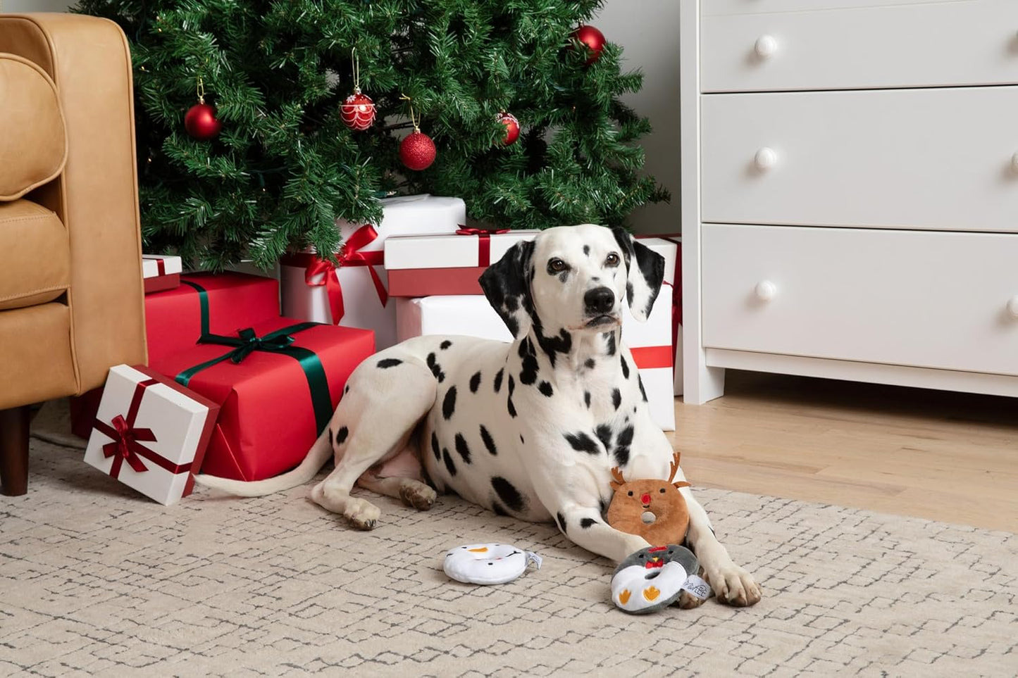 Midlee Christmas Donuts Dog Toys- Pack of 3