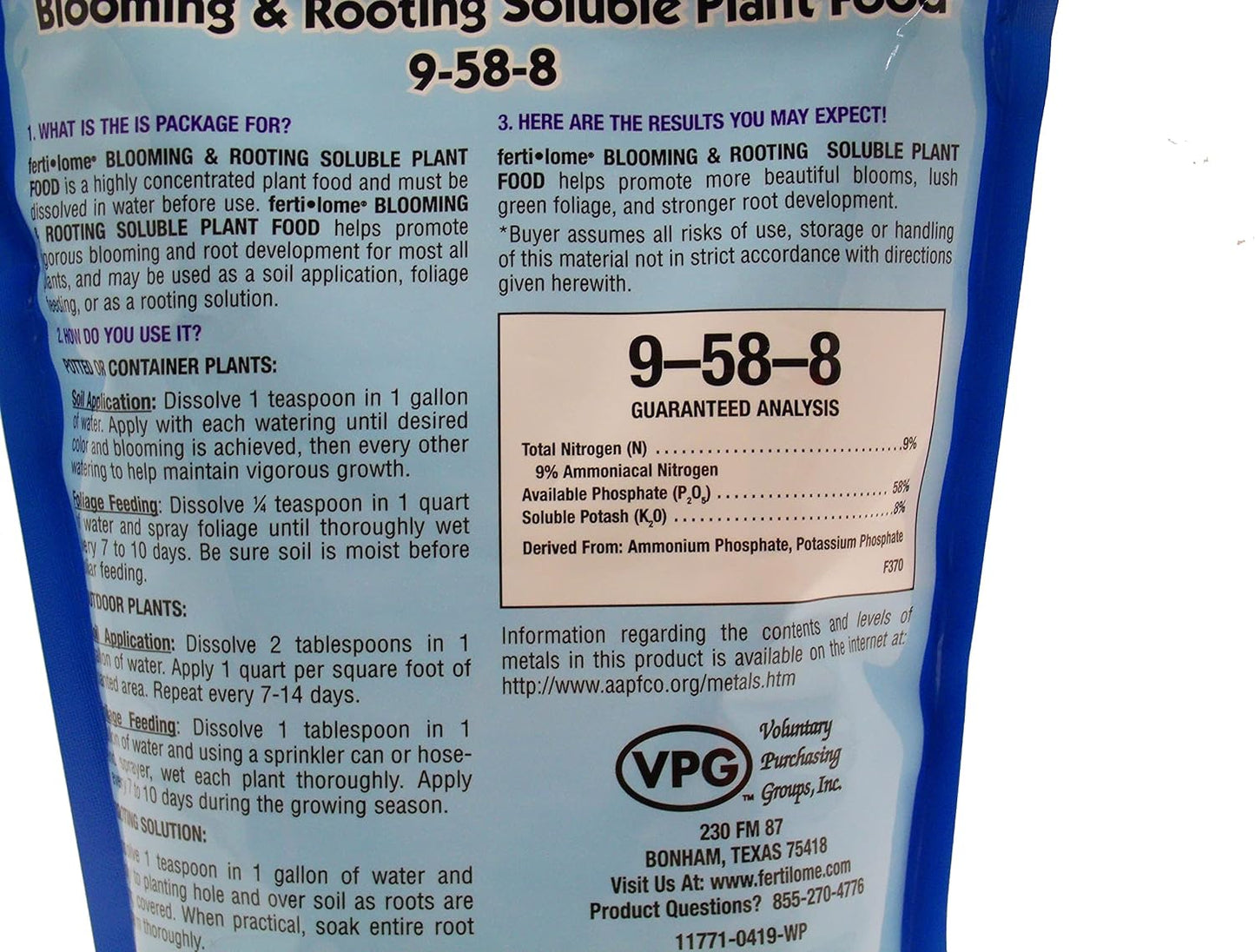 Ferti-lome 11772 Blooming & Rooting Soluble Plant Food, 3 Lbs