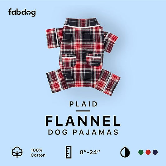 Fabdog Plaid Flannel Matching PJ Blue Plaid - 24"