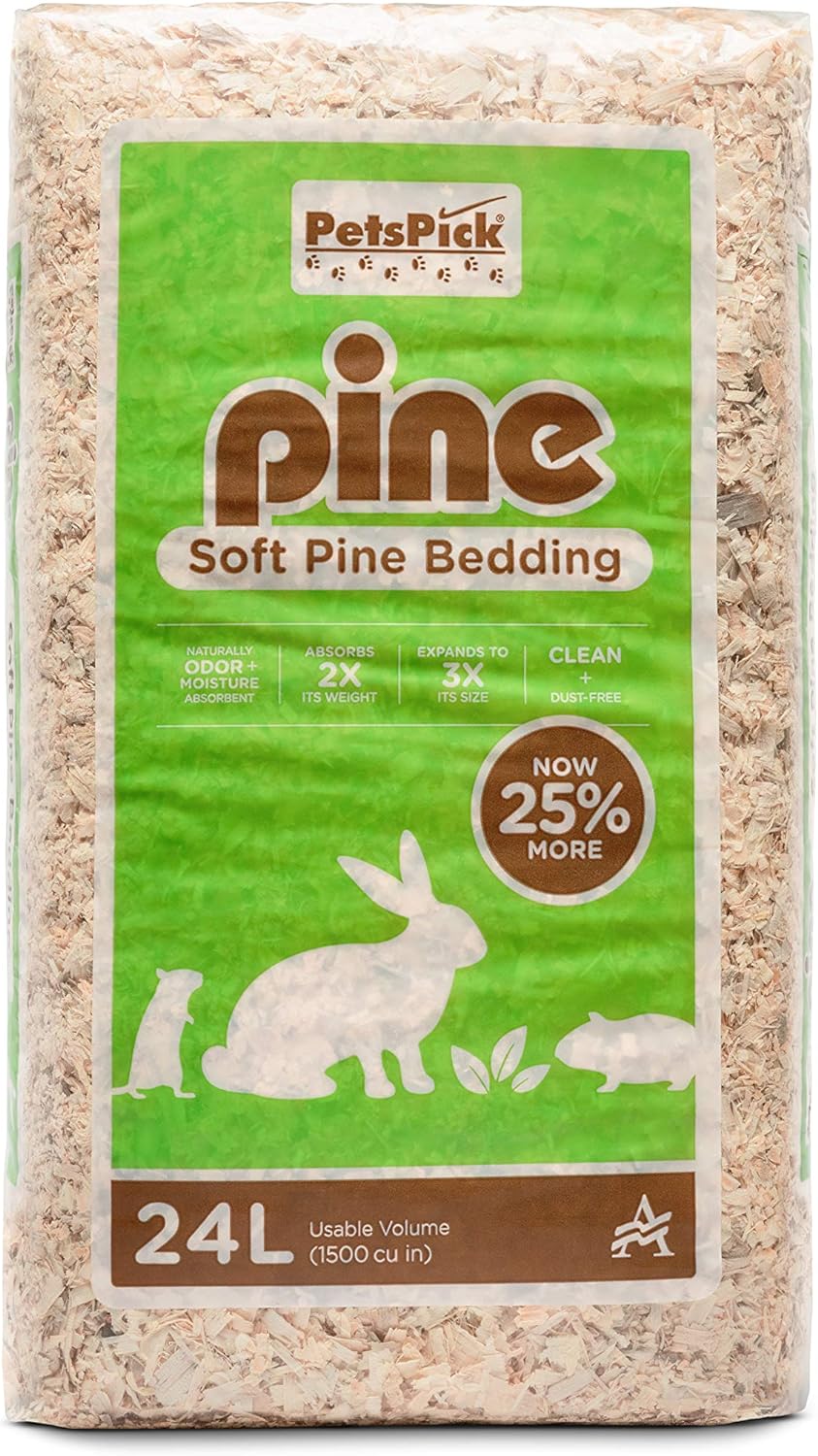 PETSPICK Natural Pine Small Pet Bedding (24L / 1500 CU IN )