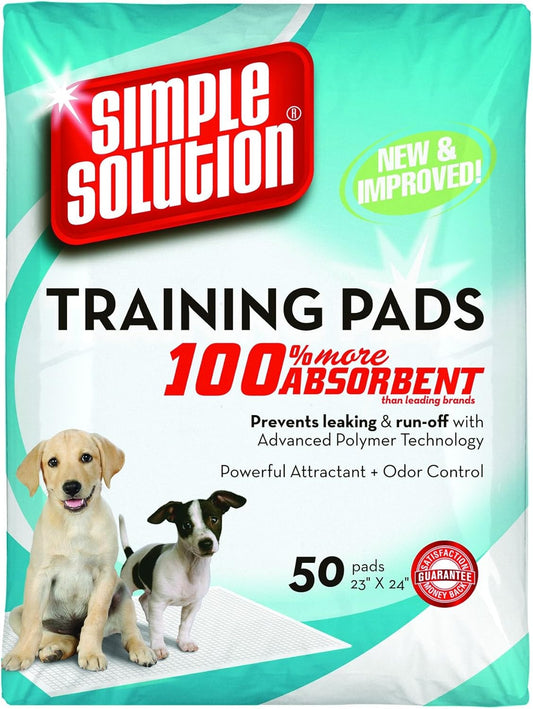 Simple Solution Training 6 Layer Dog Puppy Pads - 50 Pack (23" x 24")