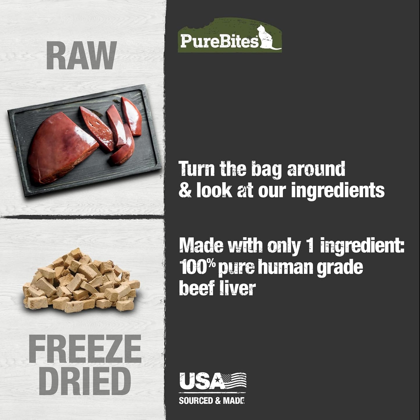 PureBites Freeze Dried Beef Liver for Cat Treats - 1.55oz