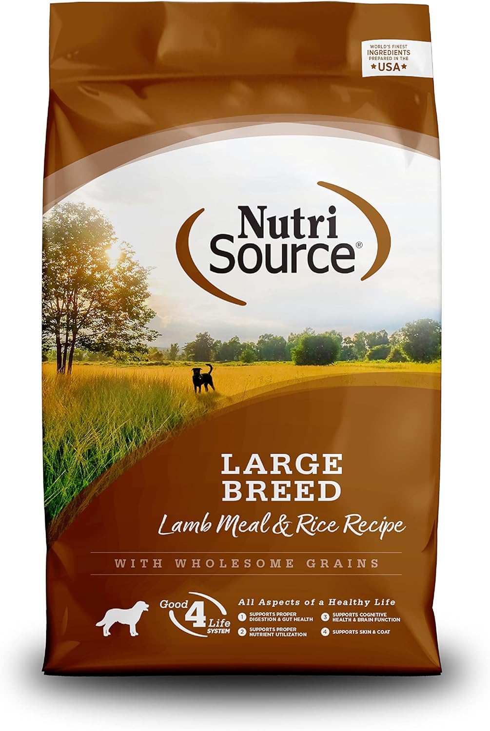 NutriSource Large Breeds Adult Lamb and Rice Recipe With Wholesome Grains Dry Dog Food - 26 Lb