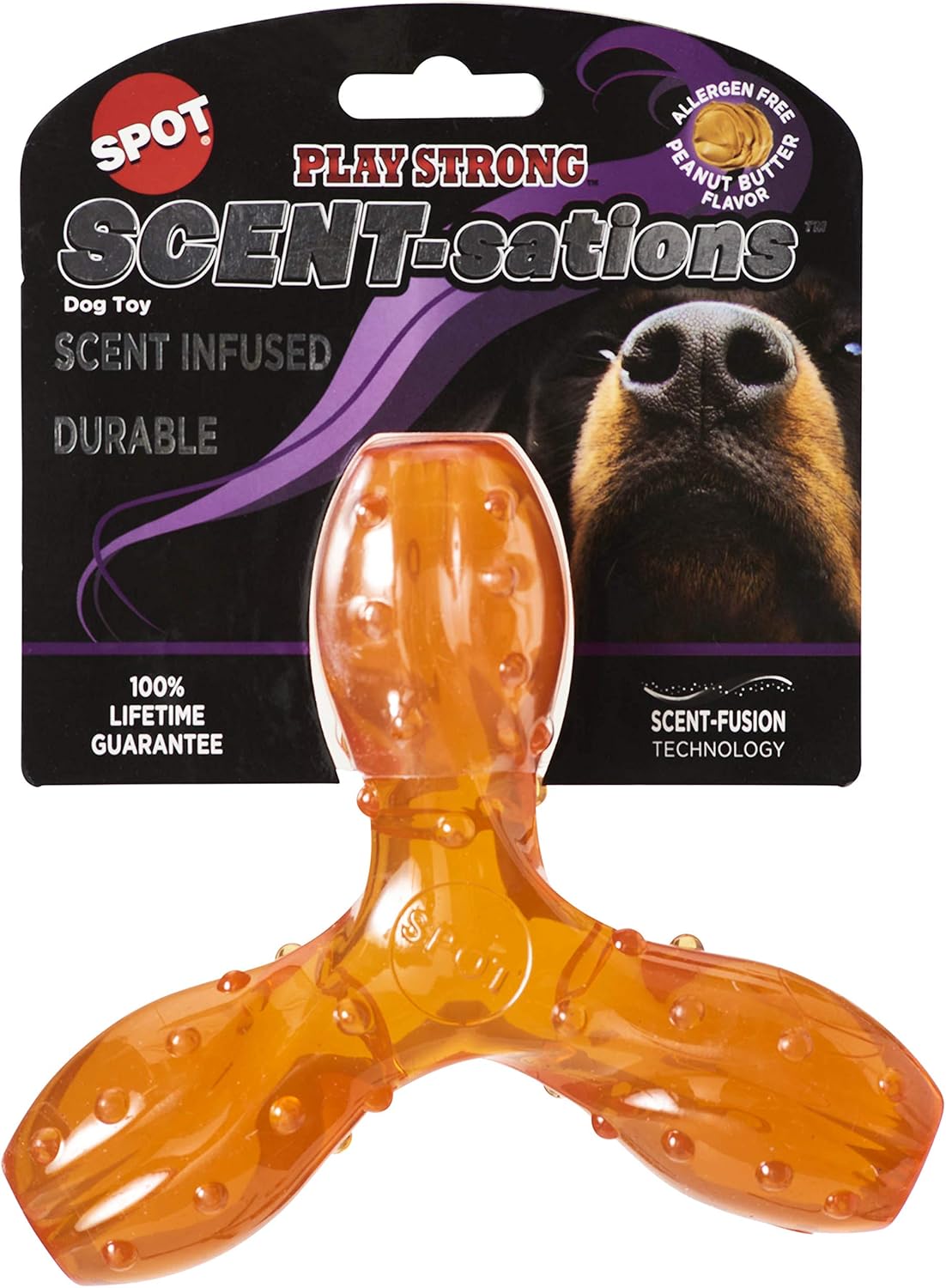 Spot Scent-Sation Peanut Butter Scented Tri Toy -  5"