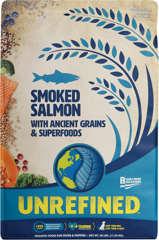Earthborn Holistic Unrefined Smoked Salmon with Ancient Grains & Superfoods Dry Dog Food - 25 lbs