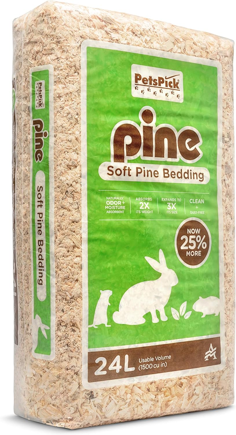 PETSPICK Natural Pine Small Pet Bedding (24L / 1500 CU IN )