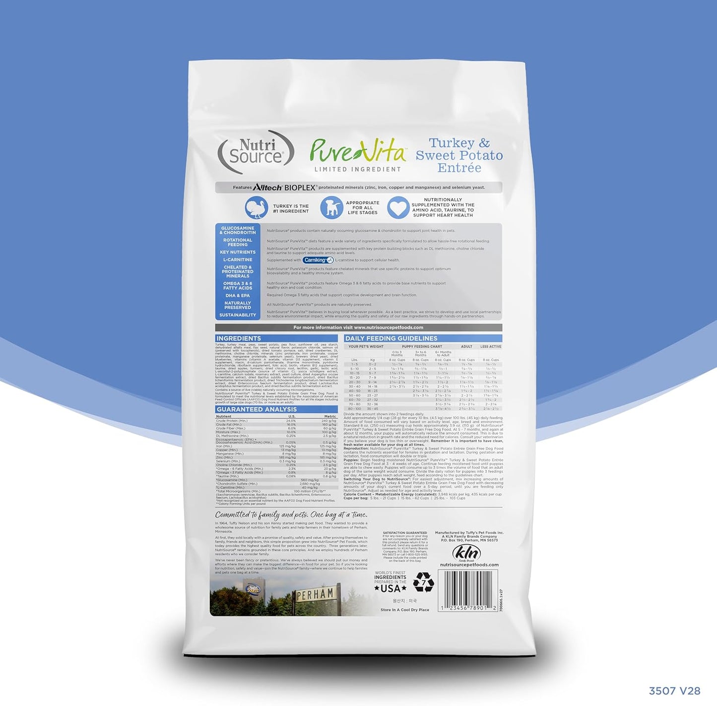 NutriSource PureVita Grain-Free Turkey And Sweet Potato Dry Dog Food - 5 lbs