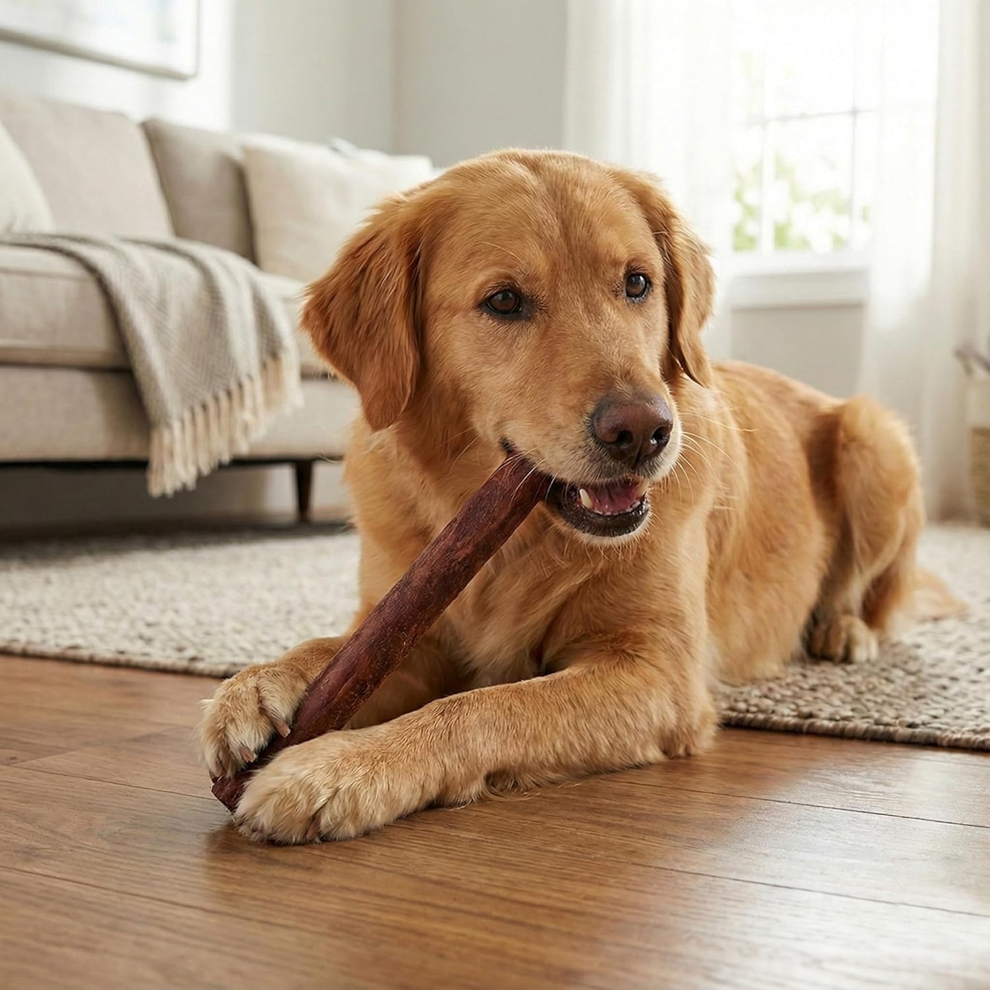 Fieldcrest Farms Nothin’ to Hide Large Roll Dog Chews, 10” Bully Stick Flavor, 2 Pack