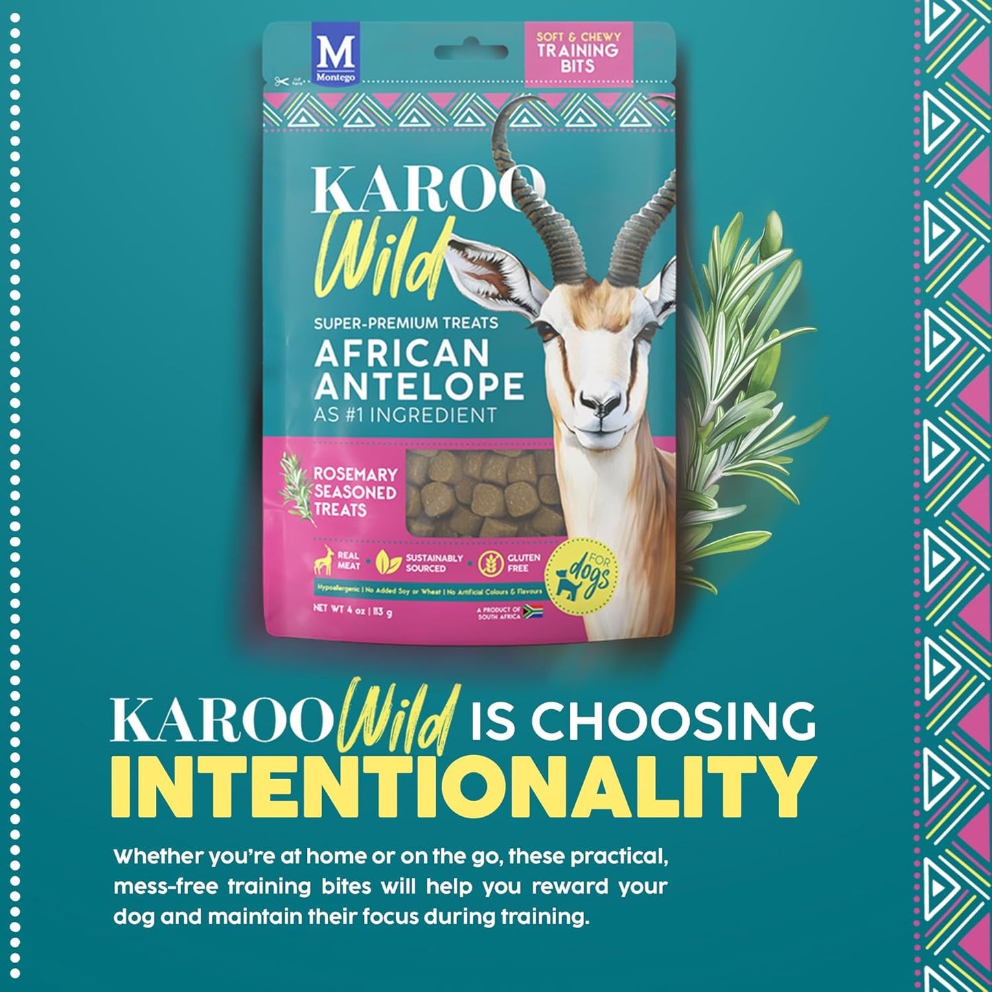 Karoo Wild Training Bits Rosemary Seasoned Treats for Dogs – 4 oz