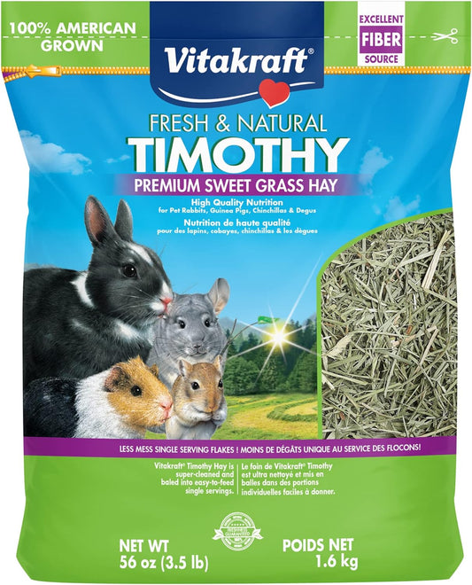 Vitakraft Fresh & Natural Timothy Premium Sweet Grass Hay  - 3.5 lbs- DS