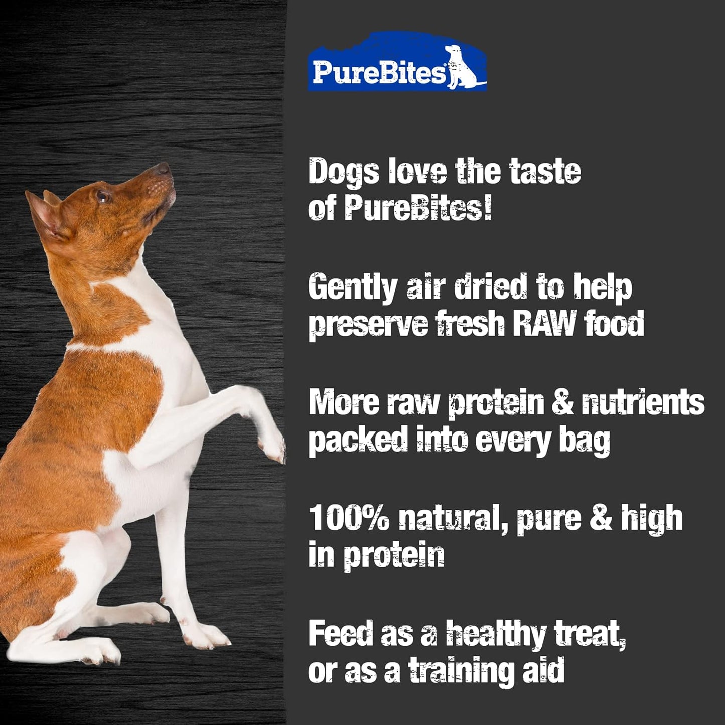 PureBites Air Dried Cod Skin Dog Treats 4.8oz