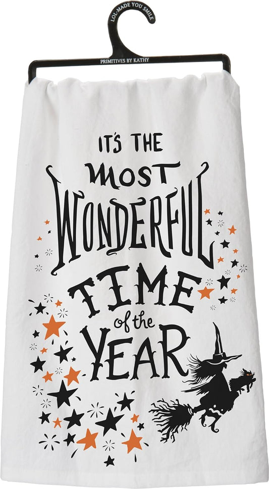 Primitives by Kathy "It's The Most Wonderful Time Of The Year" Halloween Cotton LOL Towel