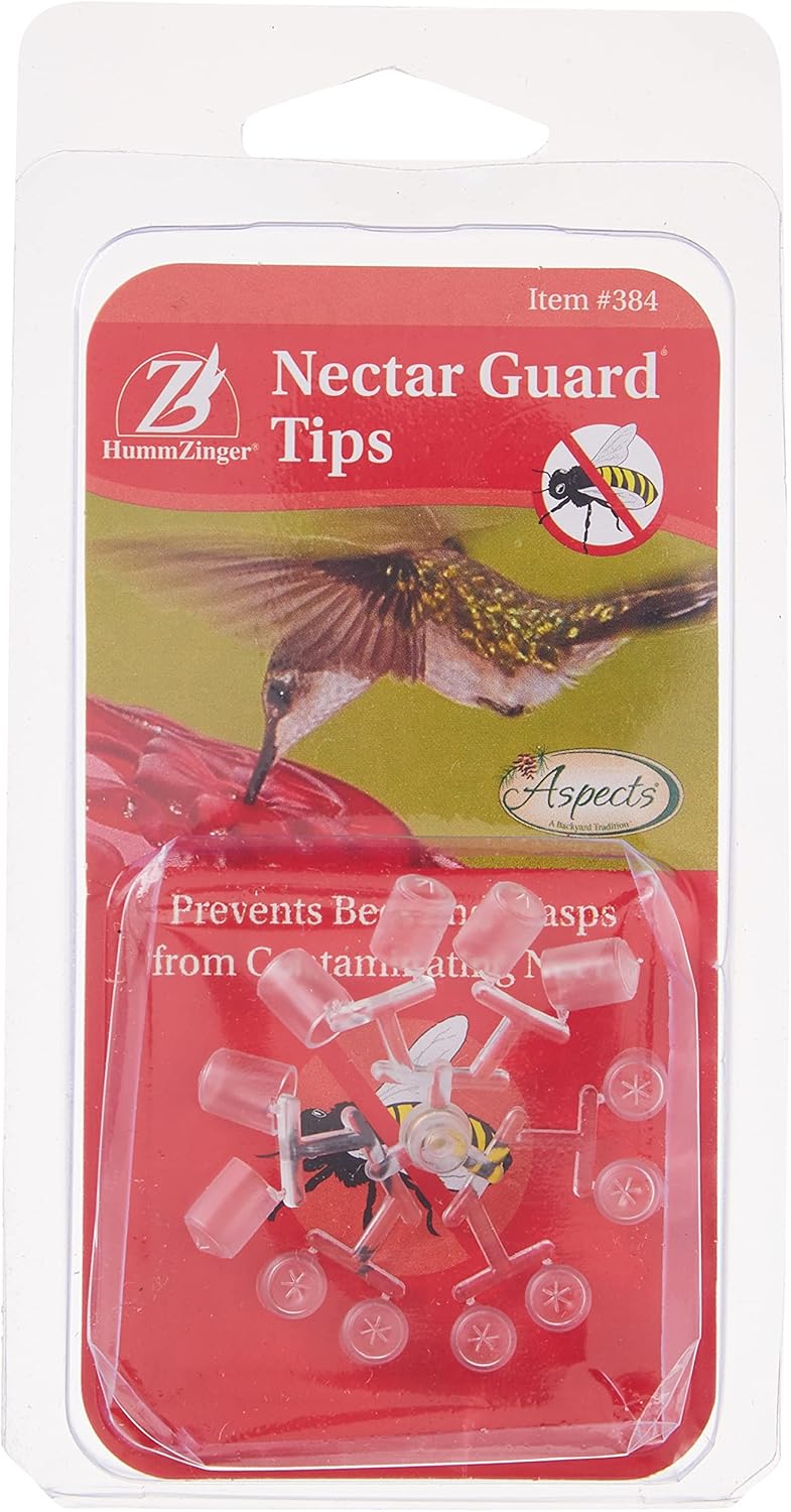 Aspects 384 Nectar Guard Tips, Clear, 2 Inch, Replacement Bee Guards for Hummingbird Feeders