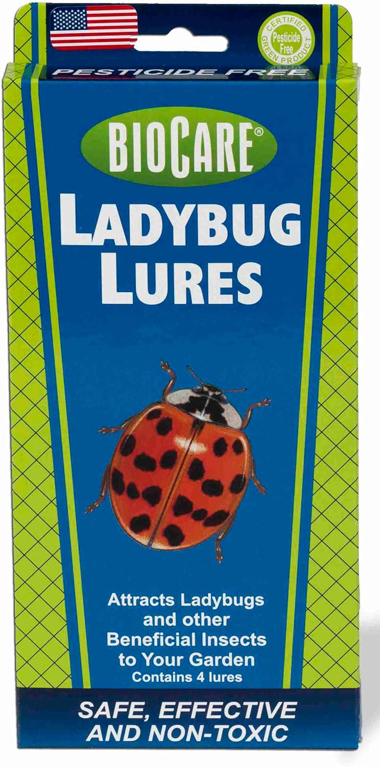 BioCare Ladybug Lures, Nontoxic and Pesticide-Free, Made in USA, 4 Count,