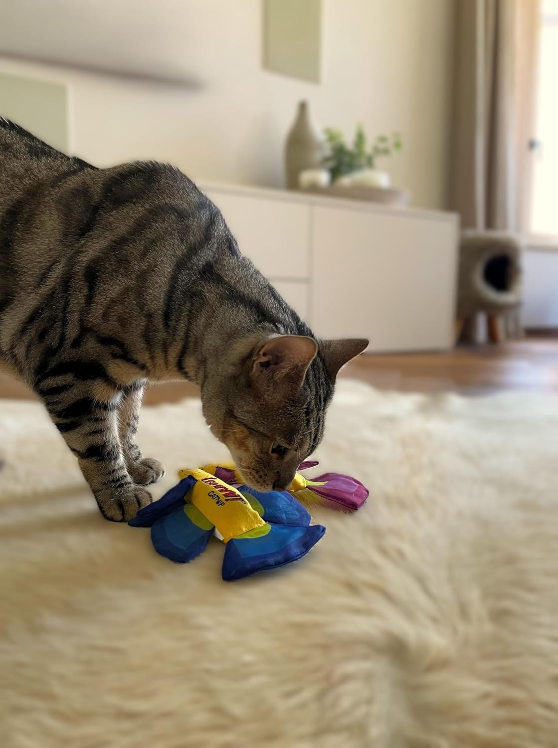 Yeowww! Mo Betta Fish Catnip Filled Cat Toy - Blue