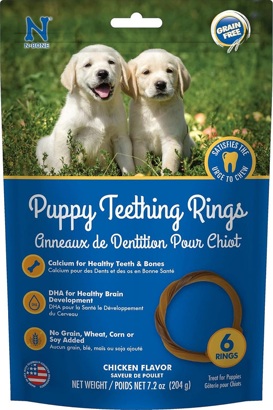 N-Bone Grain Free Puppy Teething Rings - Chicken Flavor(6 Count)