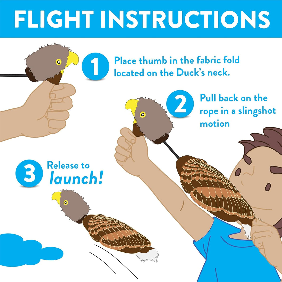 Spunky Pup Fly & Fetch Eagle Flying Dog Toy