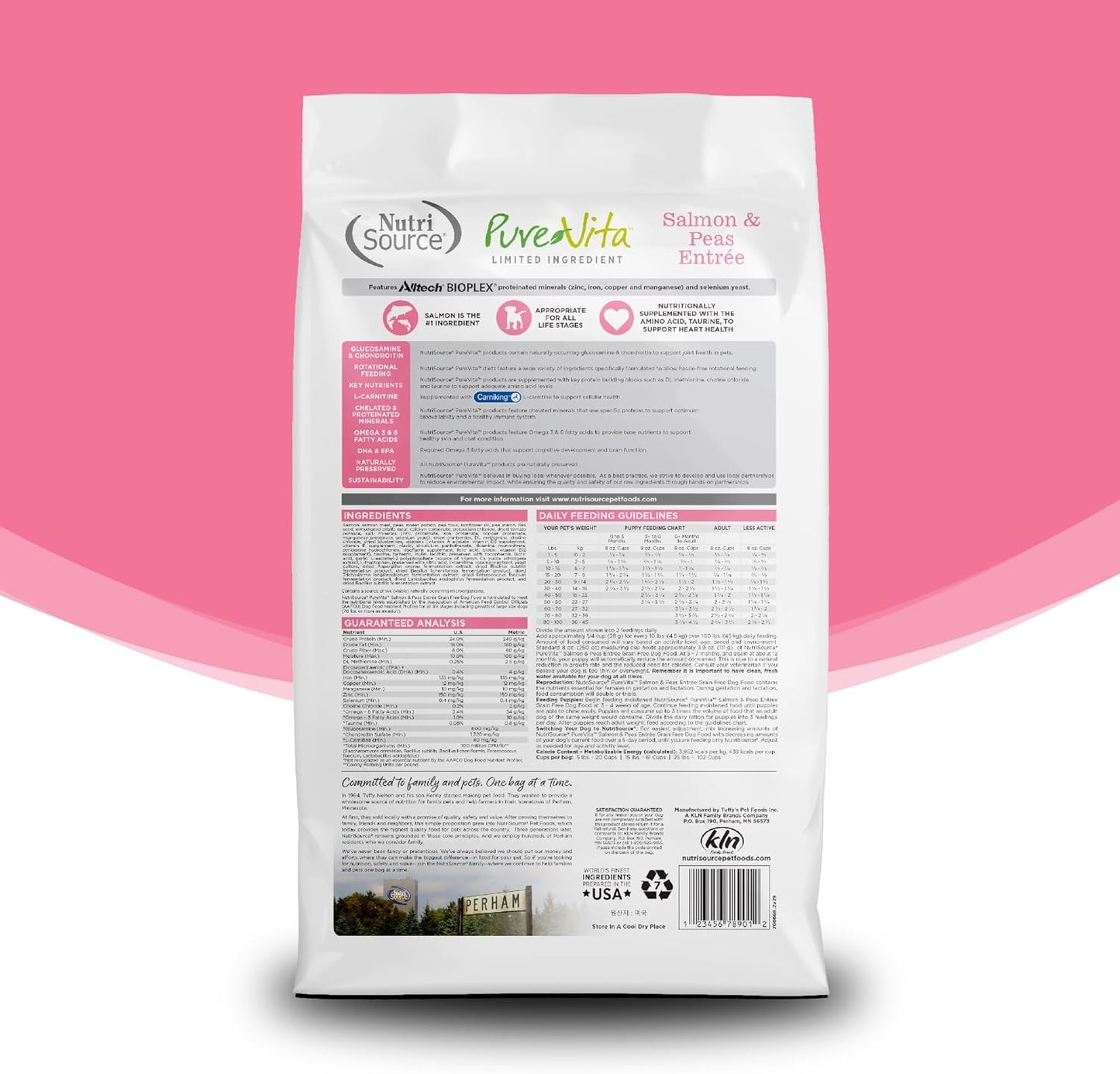 NutriSource PureVita Grain Free Salmon & Peas Entree Dry Dog Food - 15 lbs