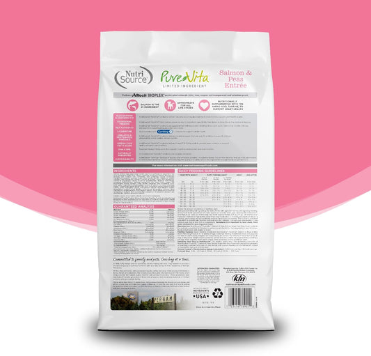 NutriSource PureVita Grain Free Salmon & Peas Entree Dry Dog Food - 15 lbs