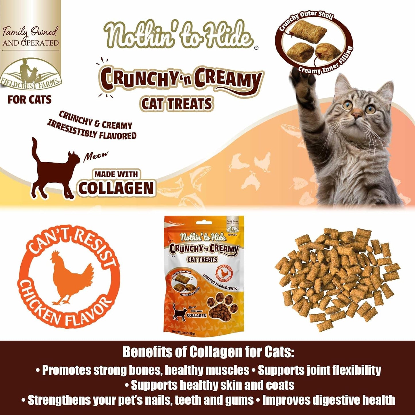 Nothin' To Hide Cat Chicken Treats - 3oz