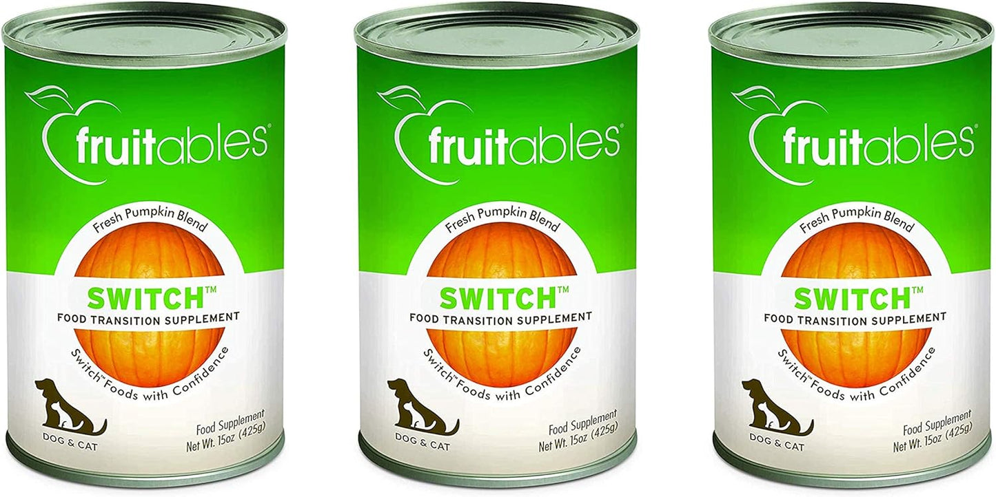 Fruitables Switch, 15 Ounces Each, Food Transition Supplement for Dogs and Cats (3 Pack)