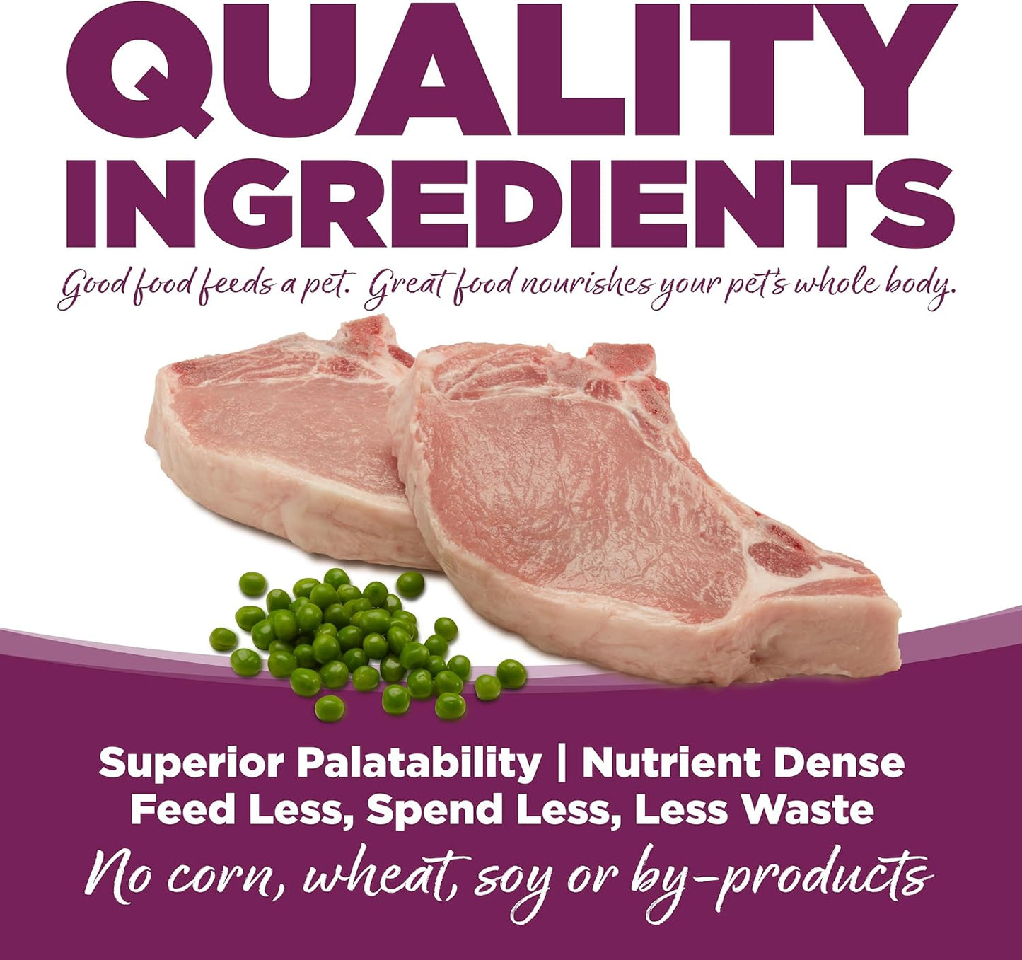 NutriSource PureVita Grain Free Pork & Peas Entree Dry Dog Food - 25 lbs