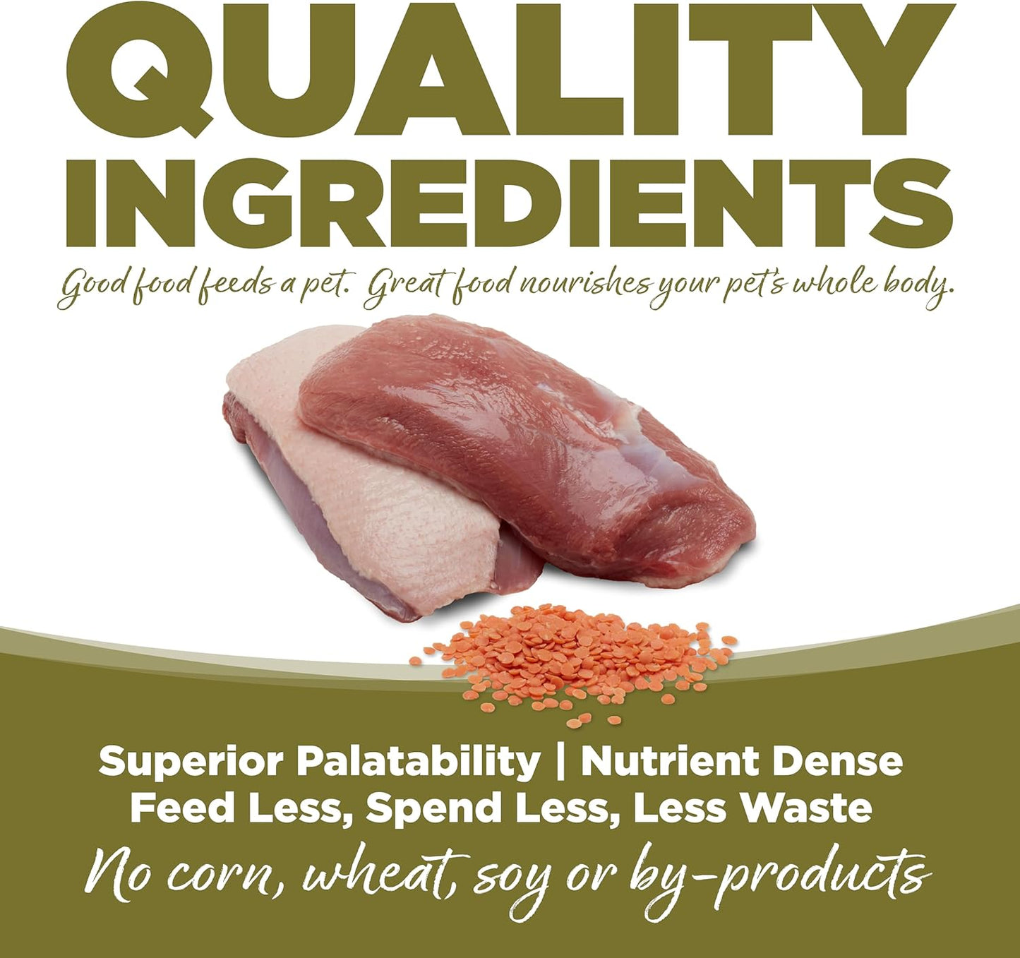 NutriSource PureVita Grain Free Duck and Red Lentils Entree Dry Cat Food - 15 lb