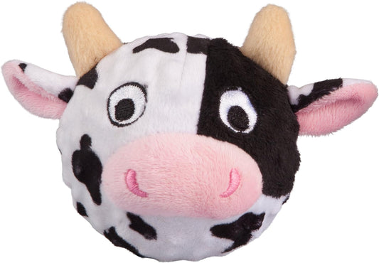 Fabdog Dog Faballs Squeaker Pet Stuffed Cow Dog Toy - Small