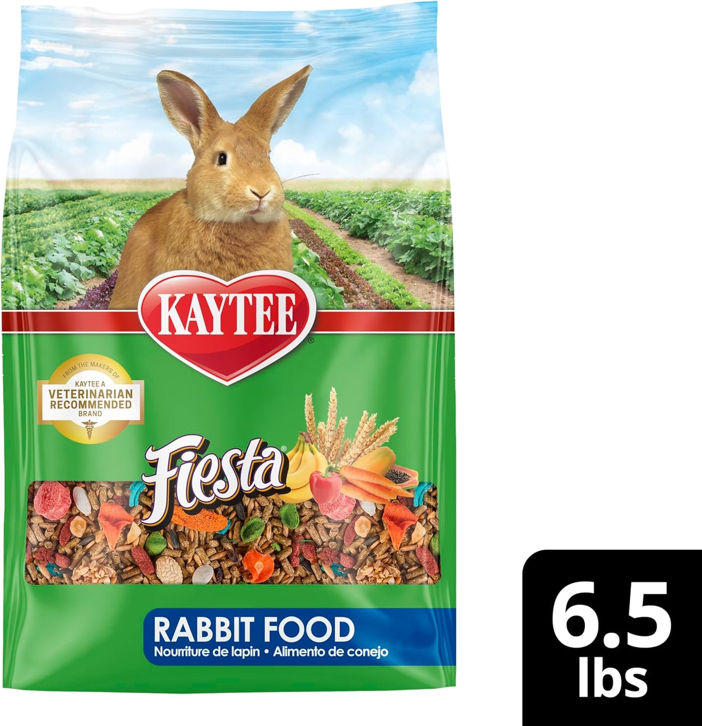 Kaytee Fiesta Gourmet Variety Diet Rabbit Bunny Food- 6.5lbs