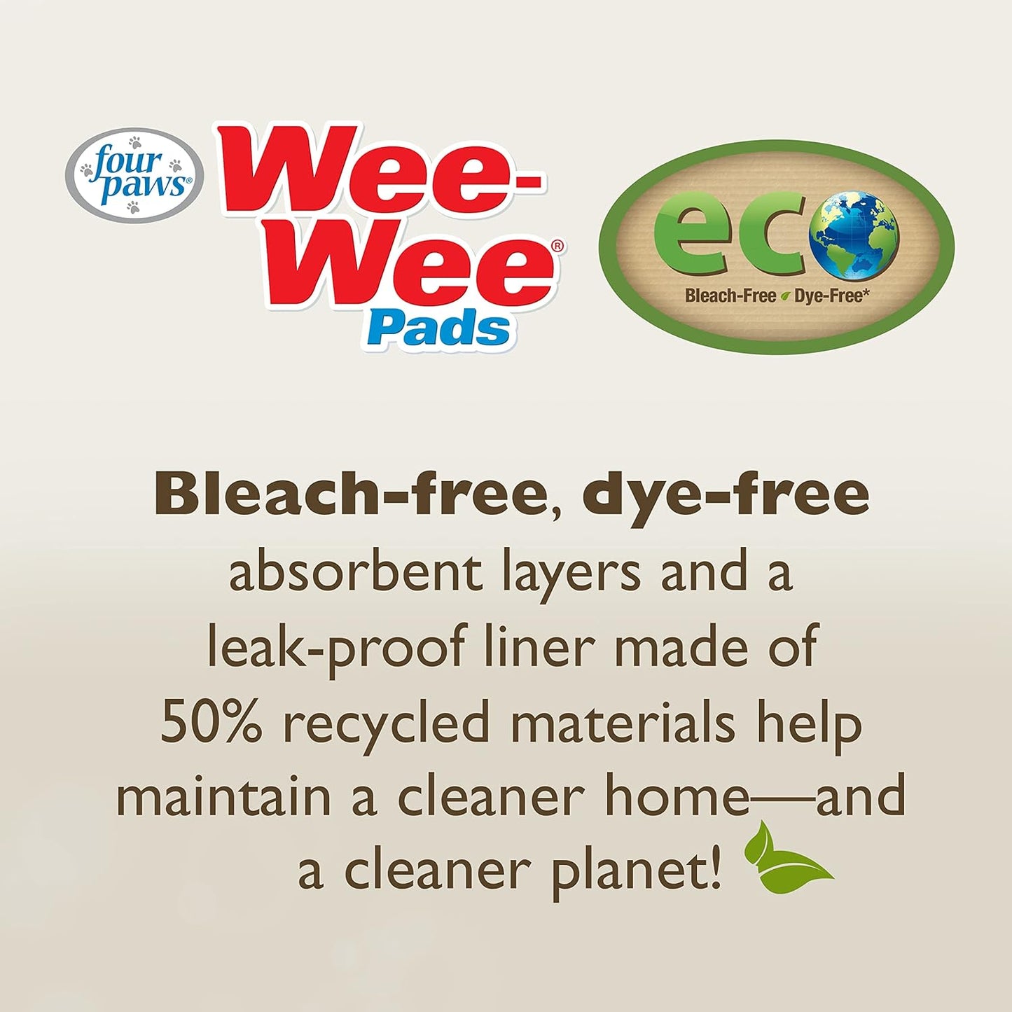 Four Paws Wee-Wee Pads - Eco-50 Pack