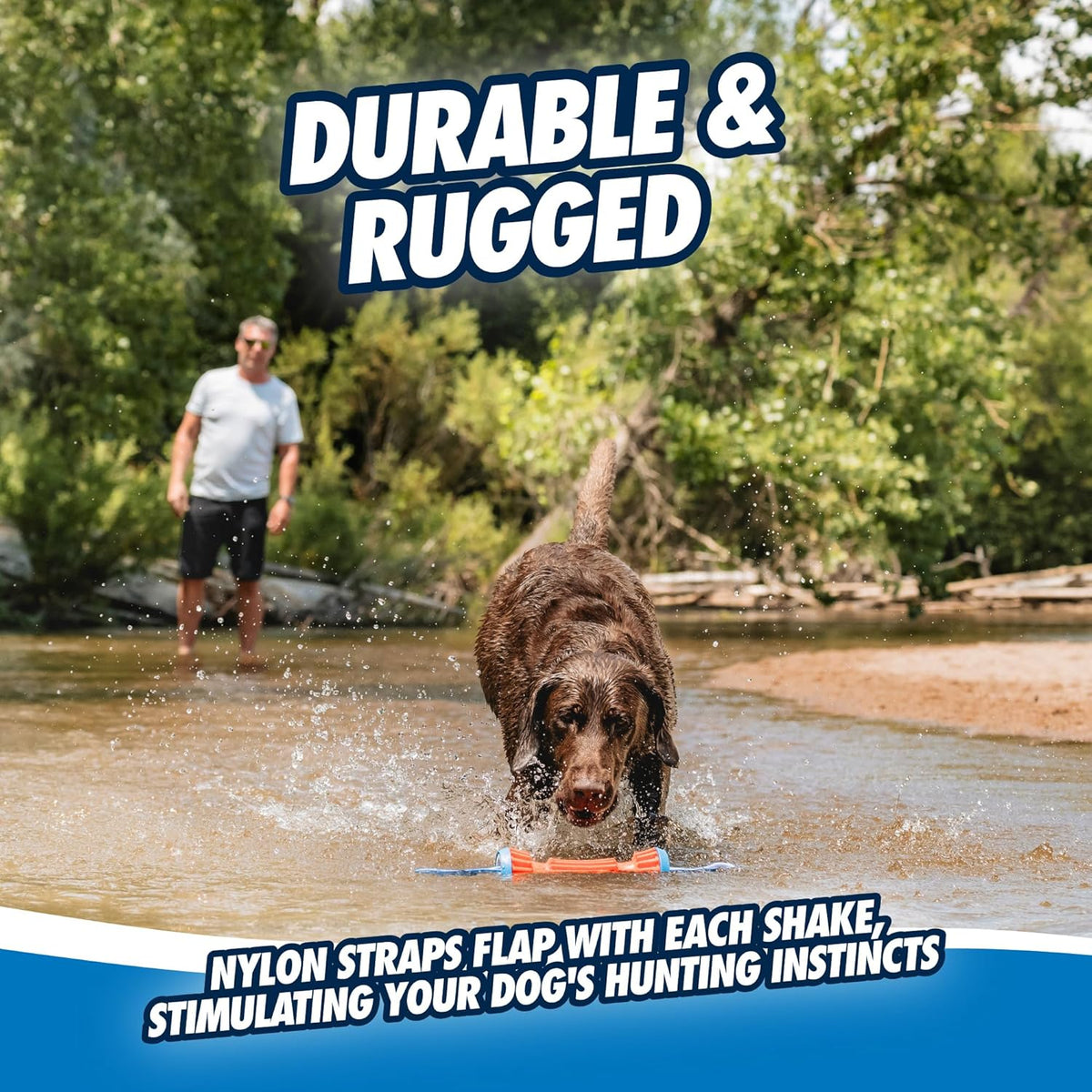 Chuckit! Rugged Bumper Dog Toy 13.5",Fetch Stick with TPR Ridges for Easy Grip- 2 Pack