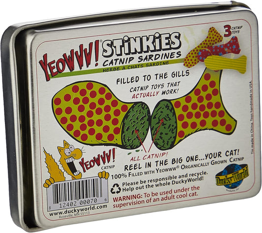 Yeowww Catnip Tin of Stinkies - 3 in a Sardine Tin