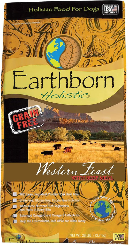 Earthborn Holistic Western Feast Grain-Free Dry Dog Food - 28 lbs