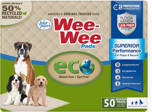 Four Paws Wee-Wee Pads - Eco-50 Pack