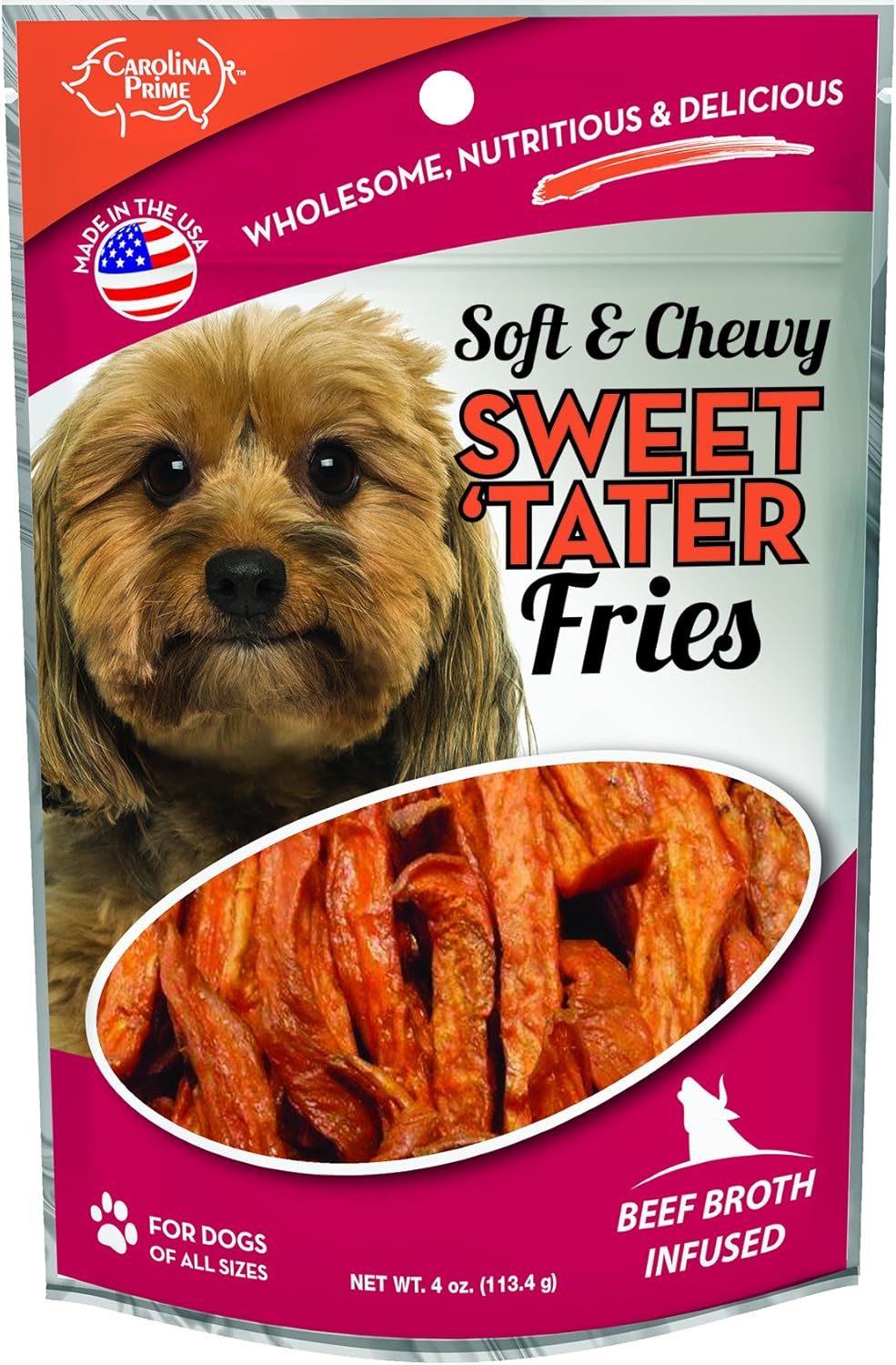 Carolina Prime Sweet Tater & Beef Broth Fries Dog Treats - DS