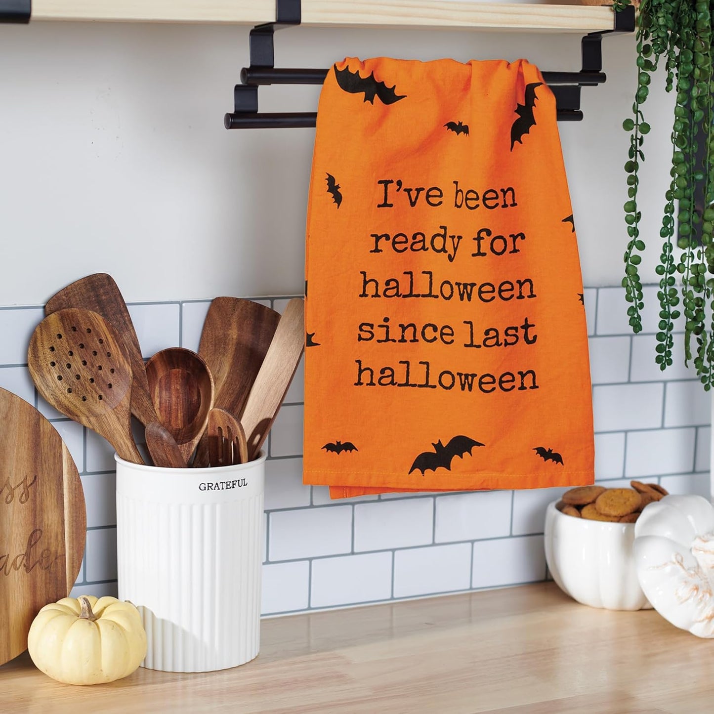 Primitives by Kathy Ready Since Last Halloween Kitchen Towel - 28" x 28"