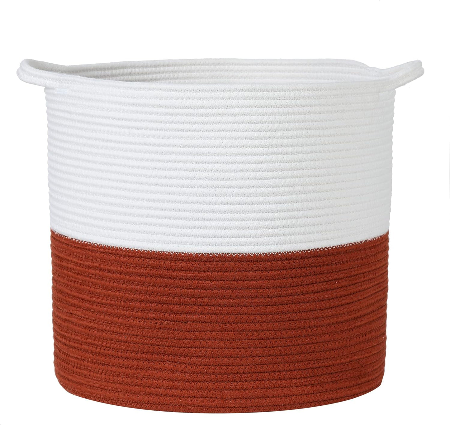 Midlee Rust & White Rope Toys Basket