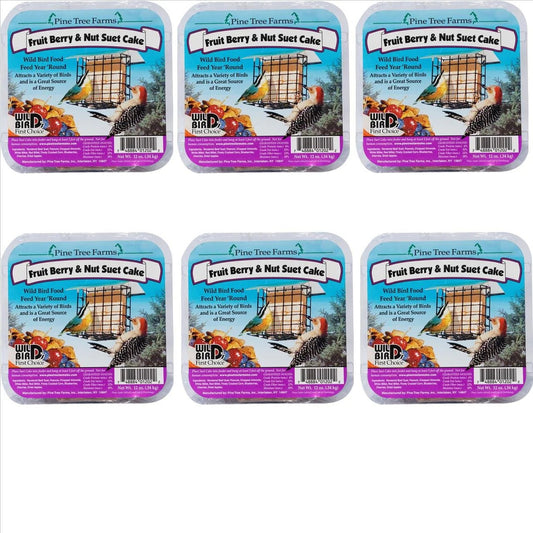 Pine Tree Farms Fruit Berry & Nut Suet Cake 12 oz.- 6pack