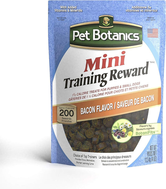 Pet Botanics Training Rewards Mini Treats For Dogs, Bacon, 4 Oz.