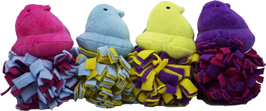 Peeps for Pets Peep Chick Fleece Ball Toy, 4 Count