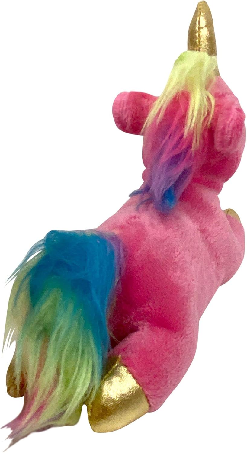 foufou Unicorn Plush Dog Toy (6")- Pink