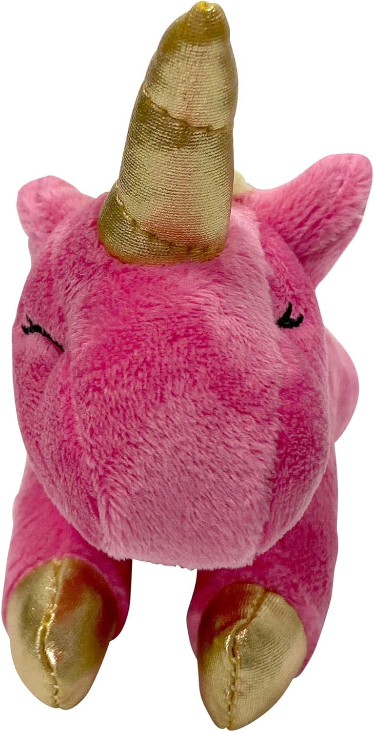 foufou Unicorn Plush Dog Toy (6")- Pink