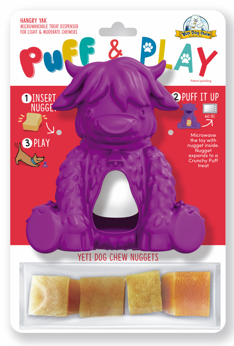 Yeti Dog Chew Puff / Play Hangry Yeti Play Dog Toy - Yak Purple